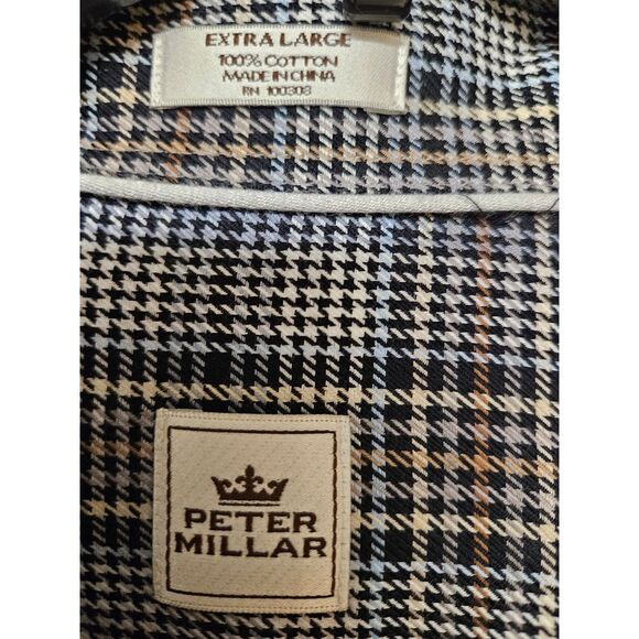 Peter Millar XL Plaid Cotton‎ Button Down Shirt - Picture 2 of 6
